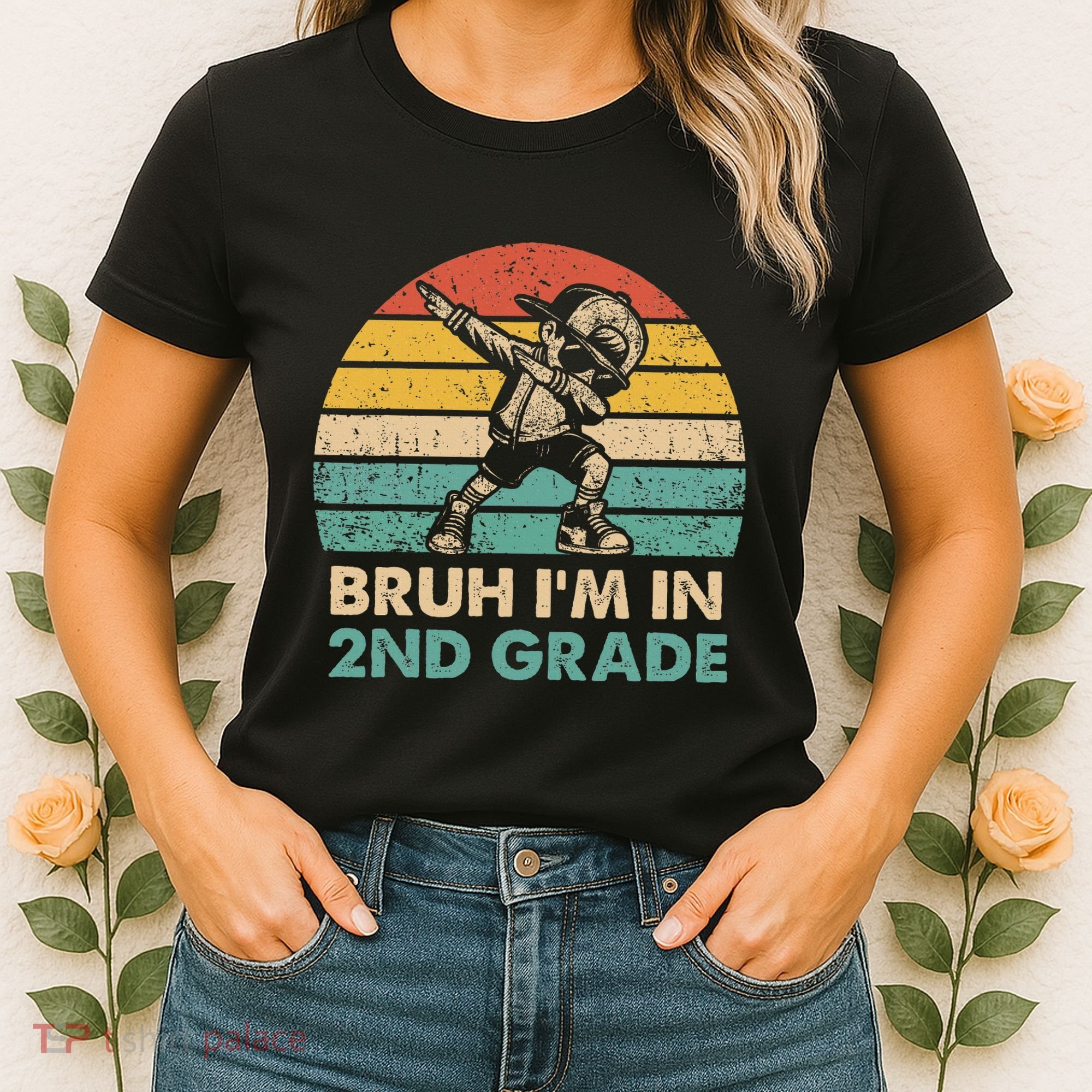 Second Grade Dabbing Boy Bruh IM In 2nd Grade Students = Women's T-Shirt