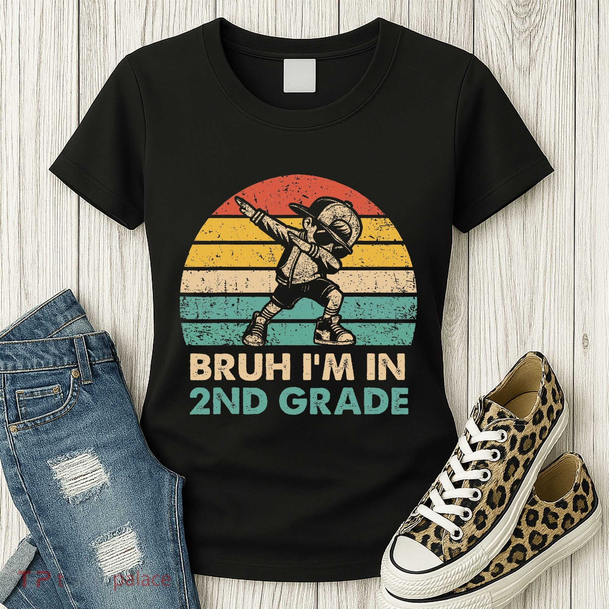 Second Grade Dabbing Boy Bruh IM In 2nd Grade Students = Women's T-Shirt