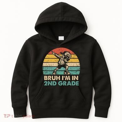 Second Grade Dabbing Boy Bruh IM In 2nd Grade Students = Kids Hoodie