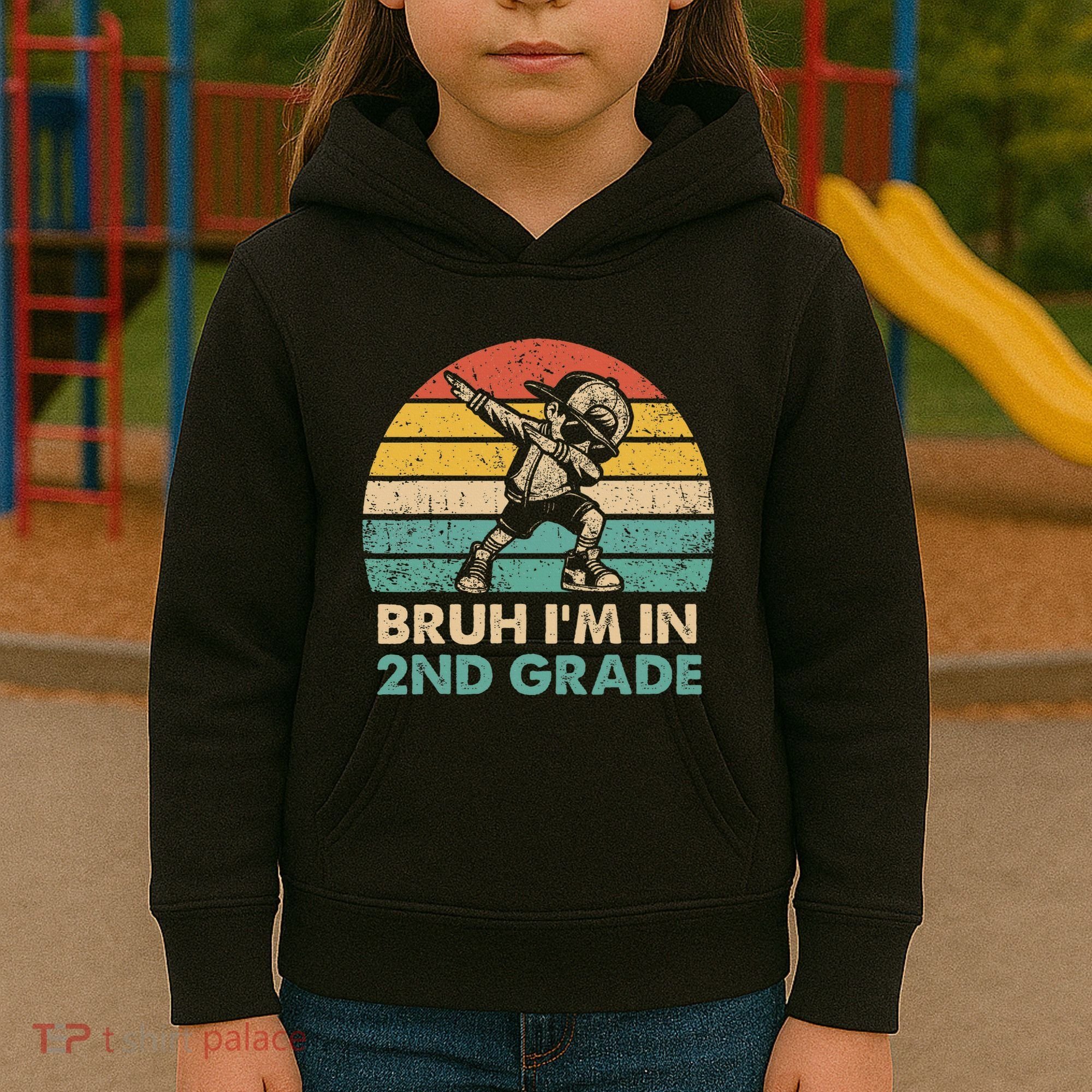 Second Grade Dabbing Boy Bruh IM In 2nd Grade Students = Kids Hoodie