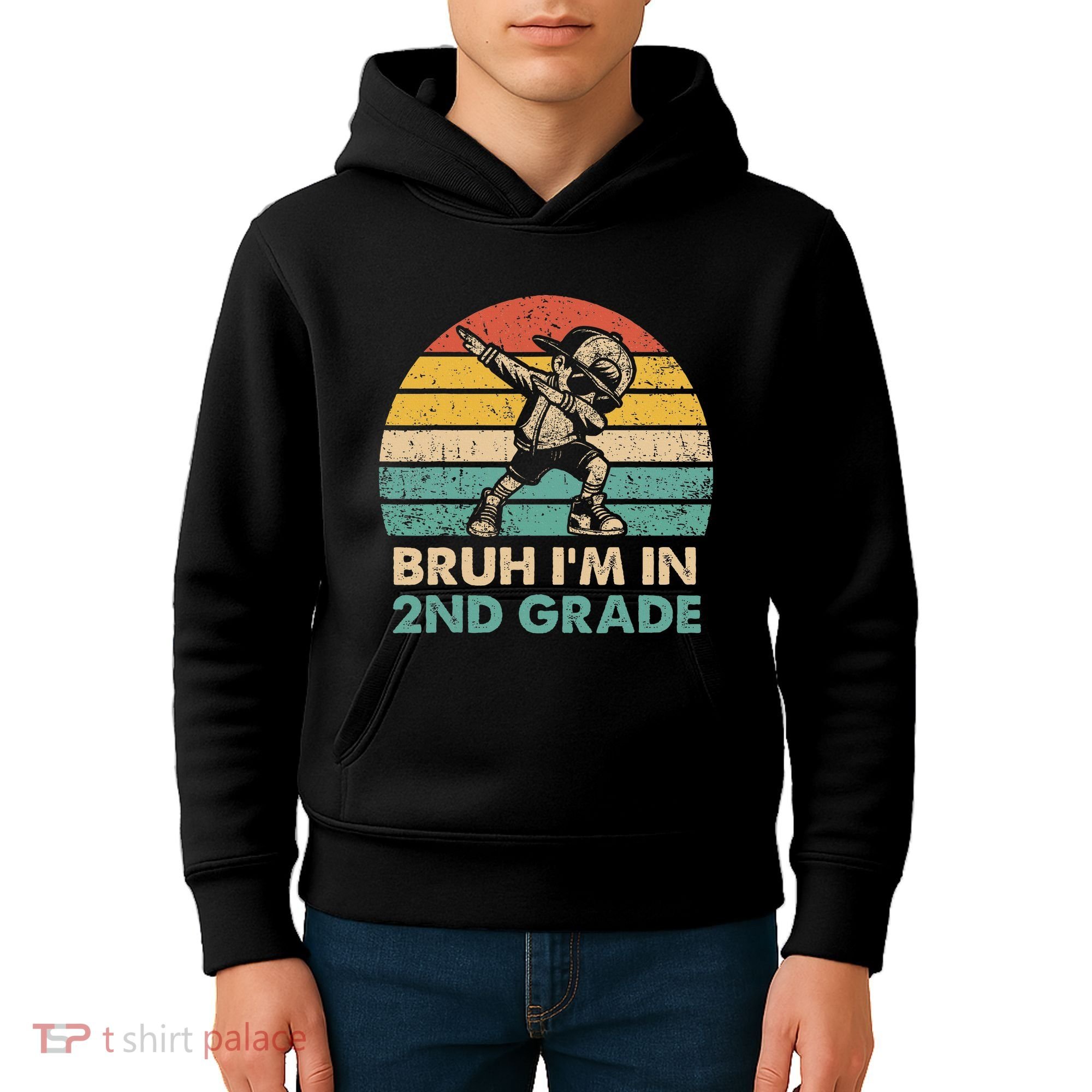Second Grade Dabbing Boy Bruh IM In 2nd Grade Students = Kids Hoodie