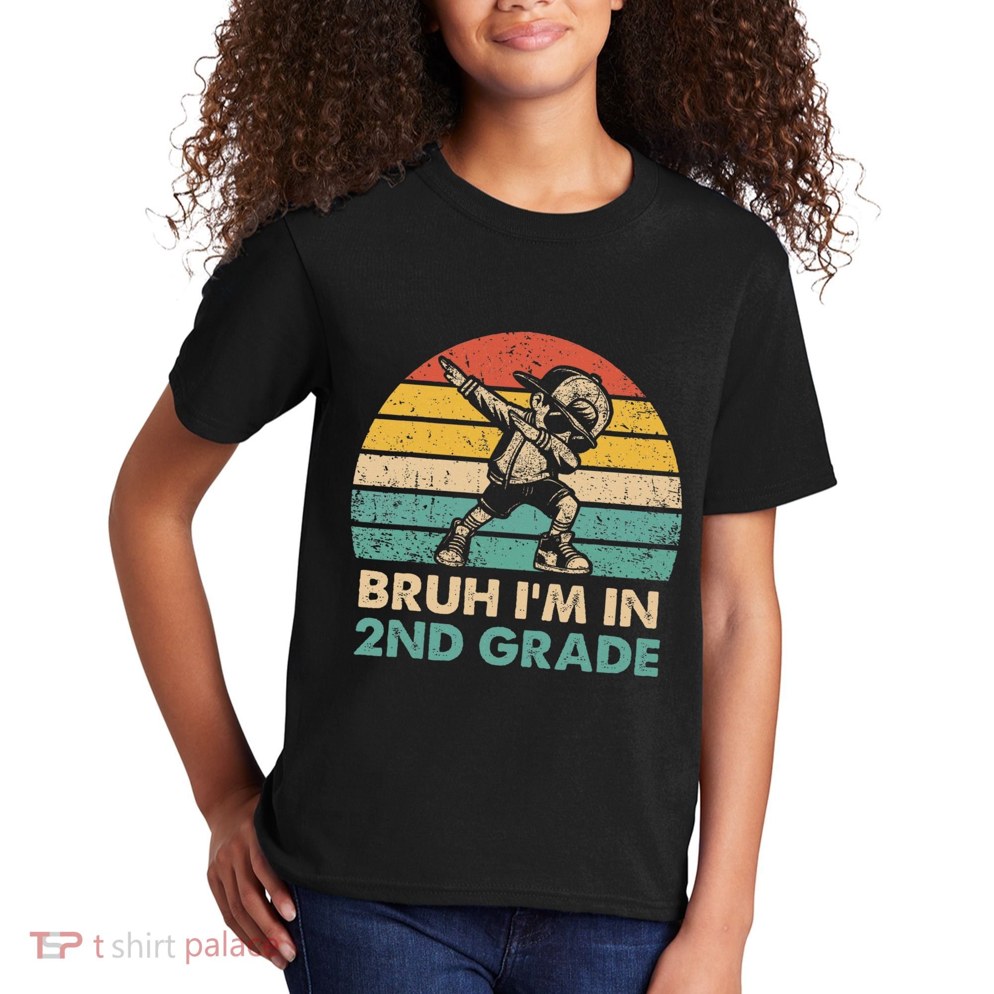 Second Grade Dabbing Boy Bruh IM In 2nd Grade Students = Kids T-Shirt