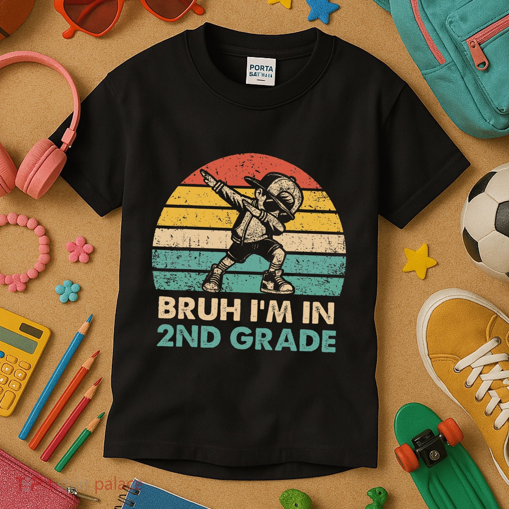 Second Grade Dabbing Boy Bruh IM In 2nd Grade Students = Kids T-Shirt