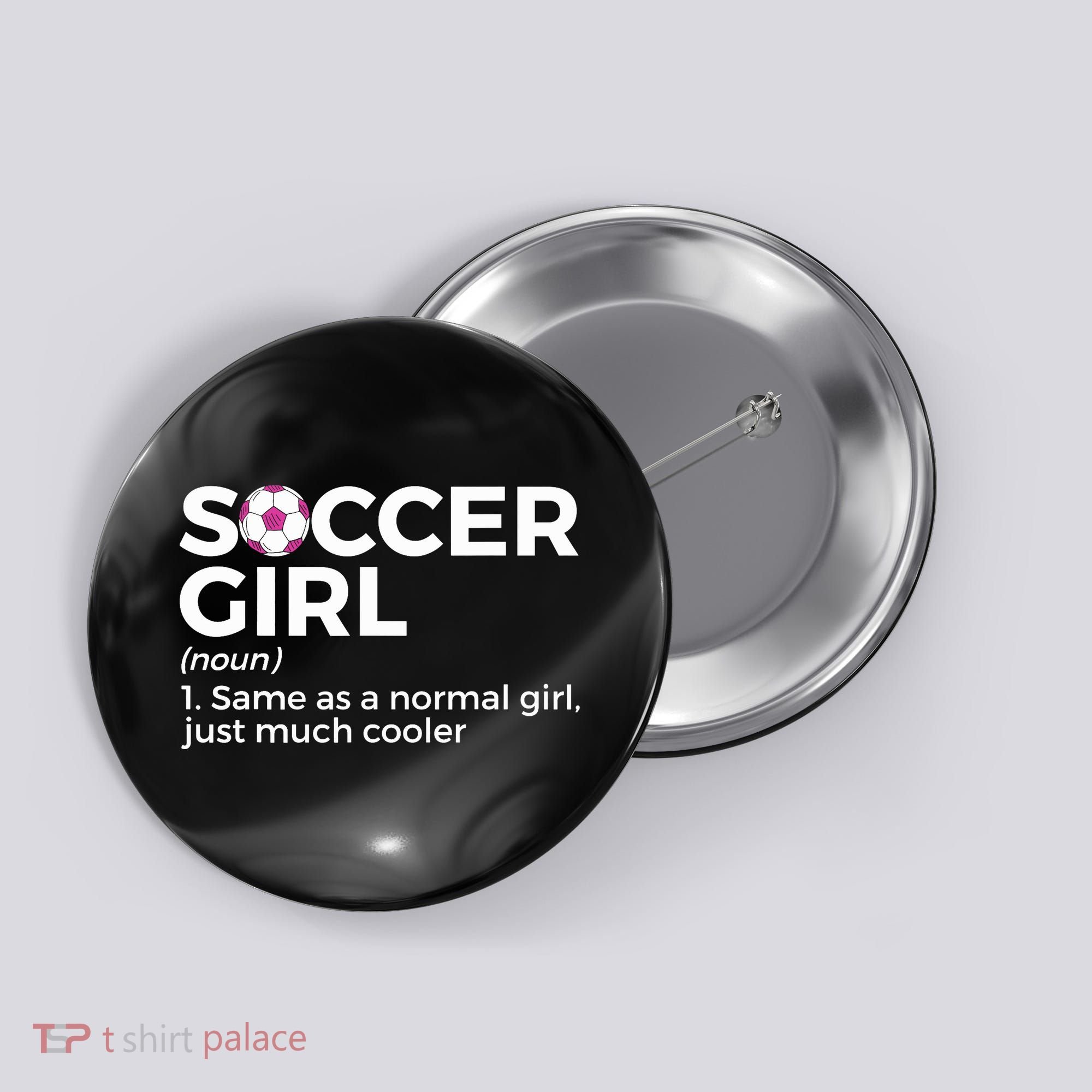 Soccer Girl Definition Button