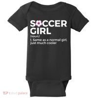 Soccer Girl Definition Baby Bodysuit thumb 0
