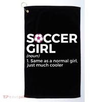 Soccer Girl Definition Golf Towel thumb 0