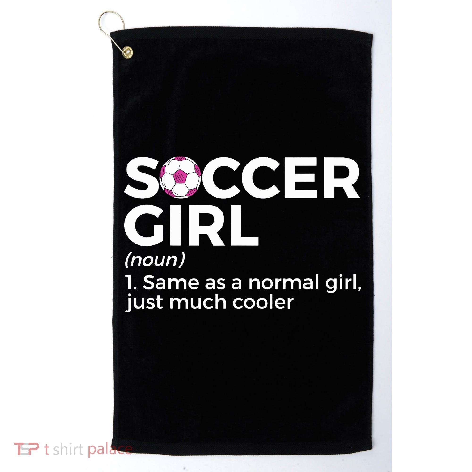 Soccer Girl Definition Golf Towel