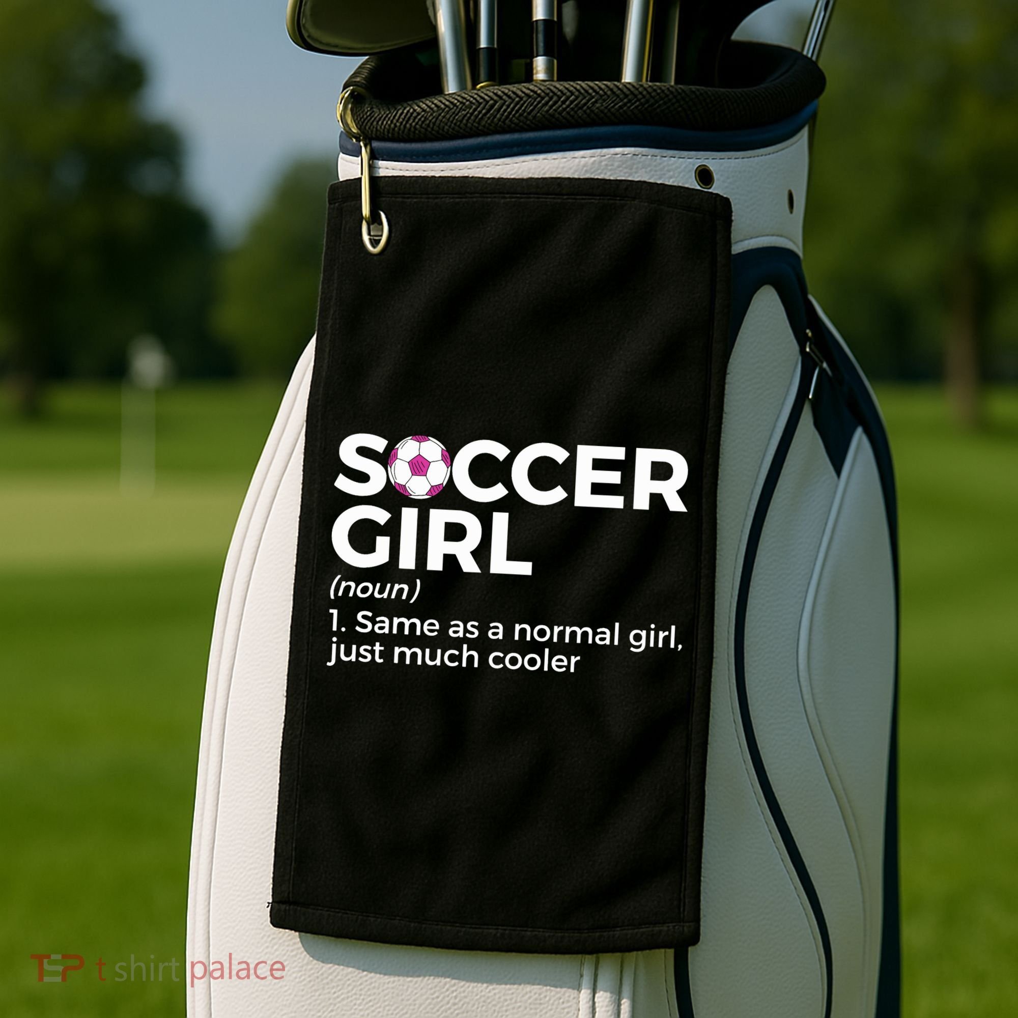Soccer Girl Definition Golf Towel