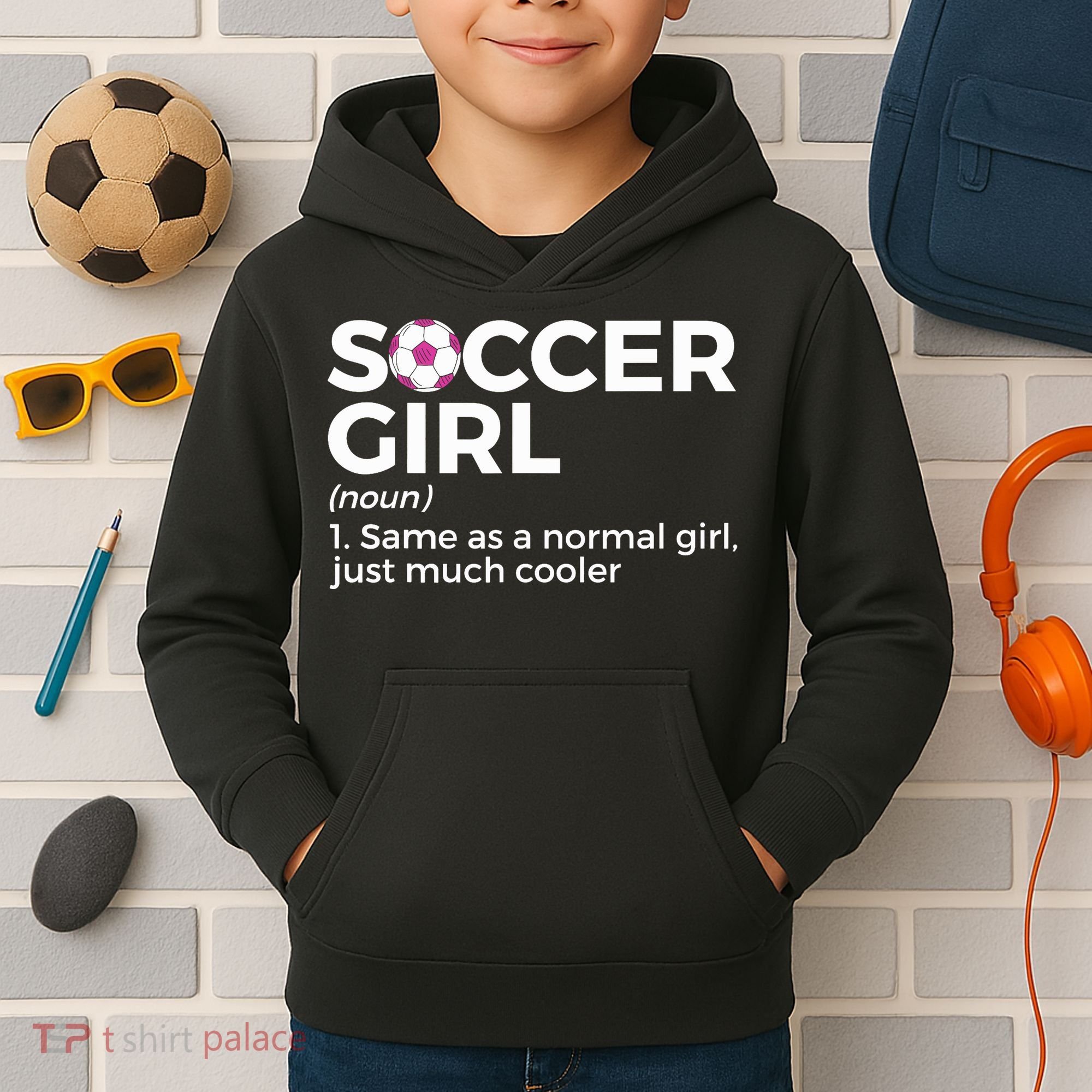 Soccer Girl Definition Kids Hoodie