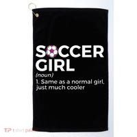 Soccer Girl Definition Golf Towel thumb 0