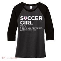 Soccer Girl Definition Women's Tri-Blend 3/4-Sleeve Raglan Shirt thumb 0