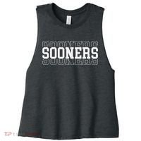 Sooners Game Day Oklahoma Women's Racerback Cropped Tank thumb 0
