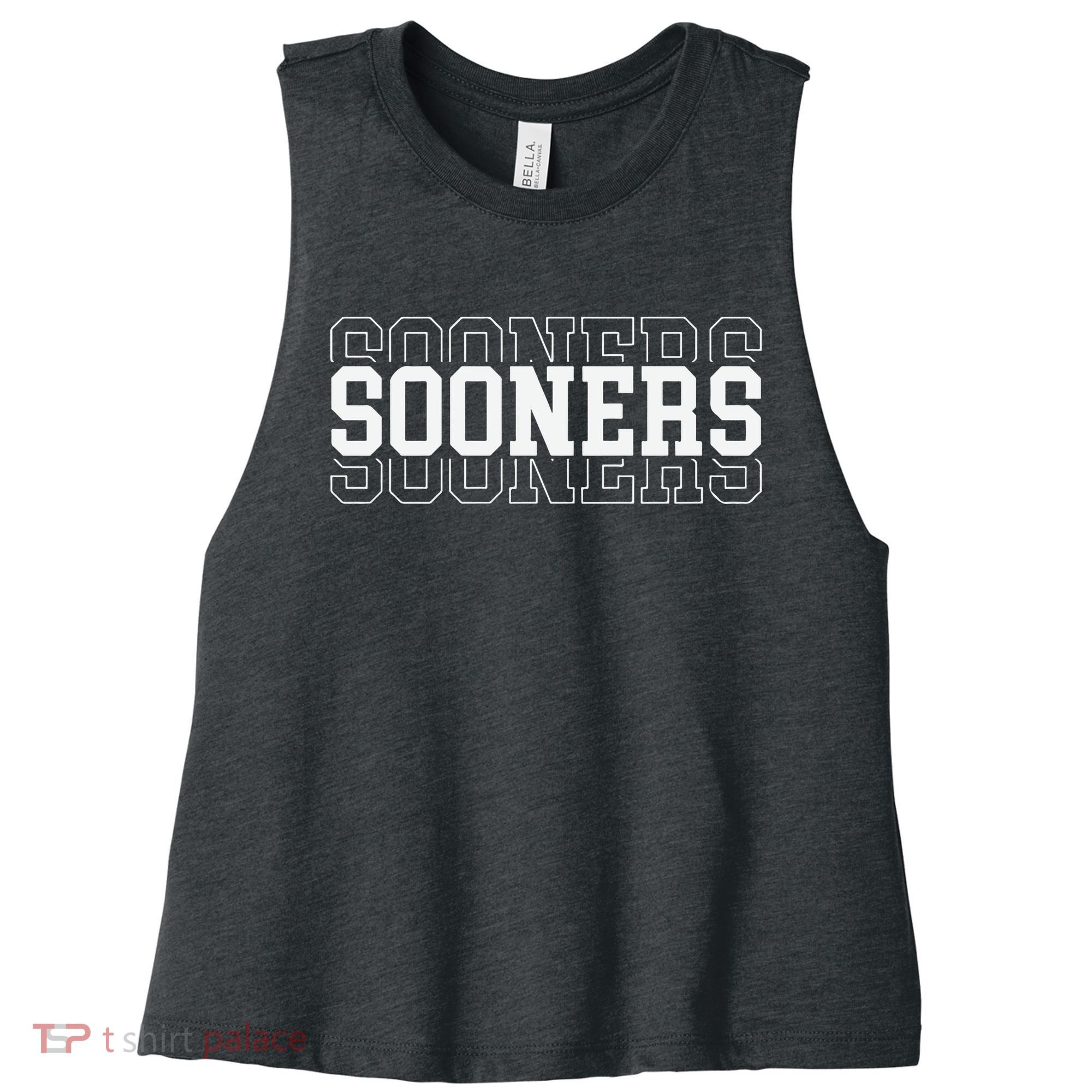 Sooners Game Day Oklahoma Women's Racerback Cropped Tank