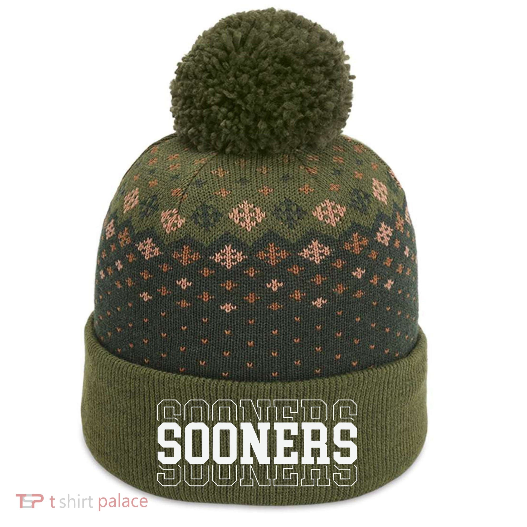 Sooners Game Day Oklahoma The Baniff Cuffed Pom Beanie