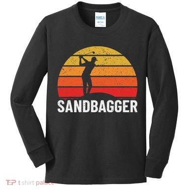 Sandbagger Golf Design Sandbagger Kids Long Sleeve Shirt