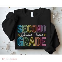 Second Grade Dream Team Teacher Student Back To School Sweatshirt thumb 2