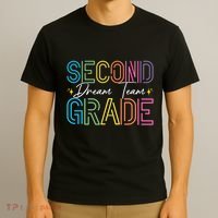 Second Grade Dream Team Teacher Student Back To School T-Shirt thumb 3
