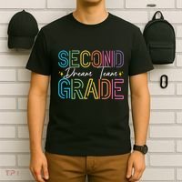 Second Grade Dream Team Teacher Student Back To School T-Shirt thumb 6