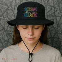 Second Grade Dream Team Teacher Student Back To School Bucket Hat thumb 3
