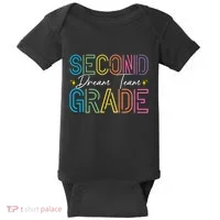 Second Grade Dream Team Teacher Student Back To School Baby Bodysuit thumb 0