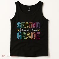 Second Grade Dream Team Teacher Student Back To School Tank Top thumb 2