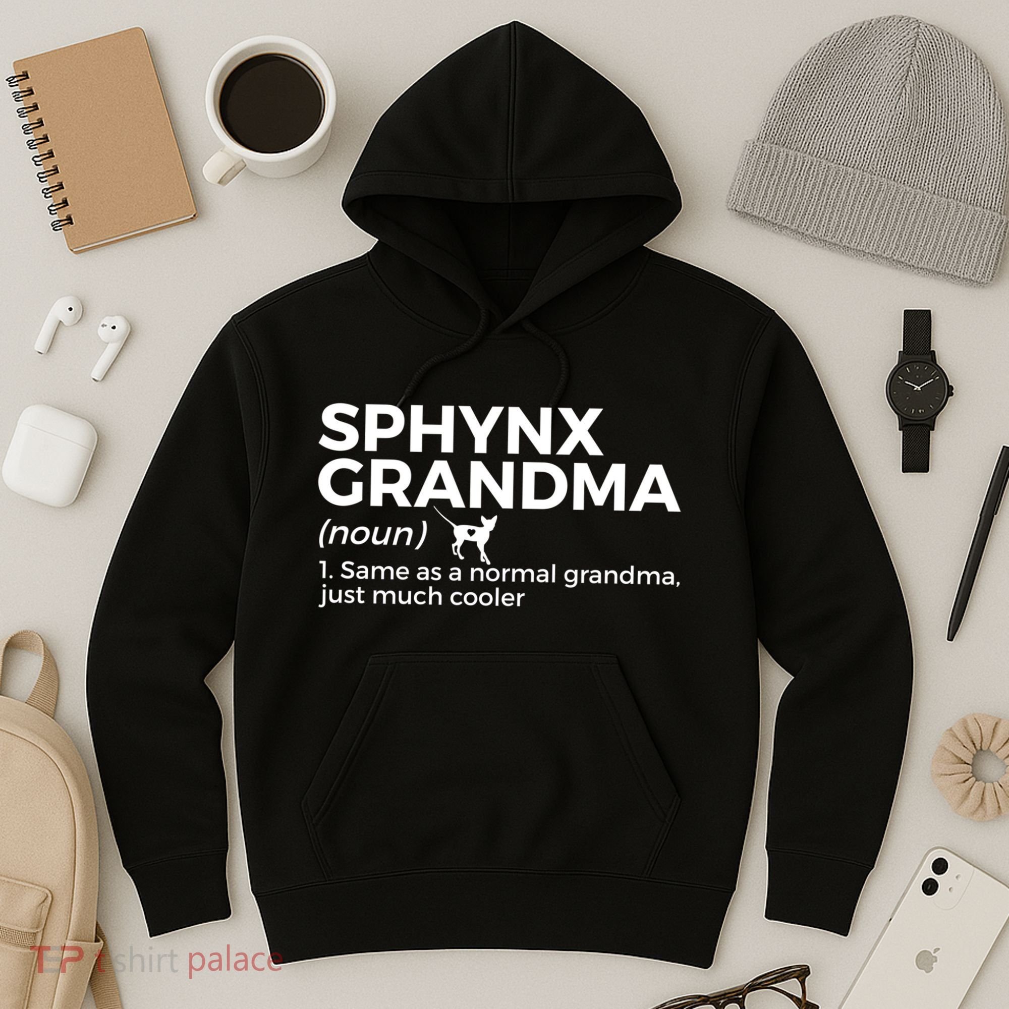 Sphynx Grandma Definition Funny Sphynx Cat Hoodie