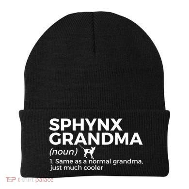 Sphynx Grandma Definition Funny Sphynx Cat Beanie