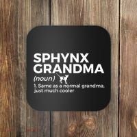 Sphynx Grandma Definition Funny Sphynx Cat Coaster thumb 0