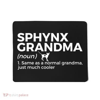 Sphynx Grandma Definition Funny Sphynx Cat Mousepad