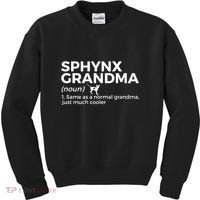 Sphynx Grandma Definition Funny Sphynx Cat Kids Sweatshirt thumb 0