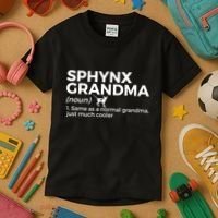 Sphynx Grandma Definition Funny Sphynx Cat Kids T-Shirt thumb 3
