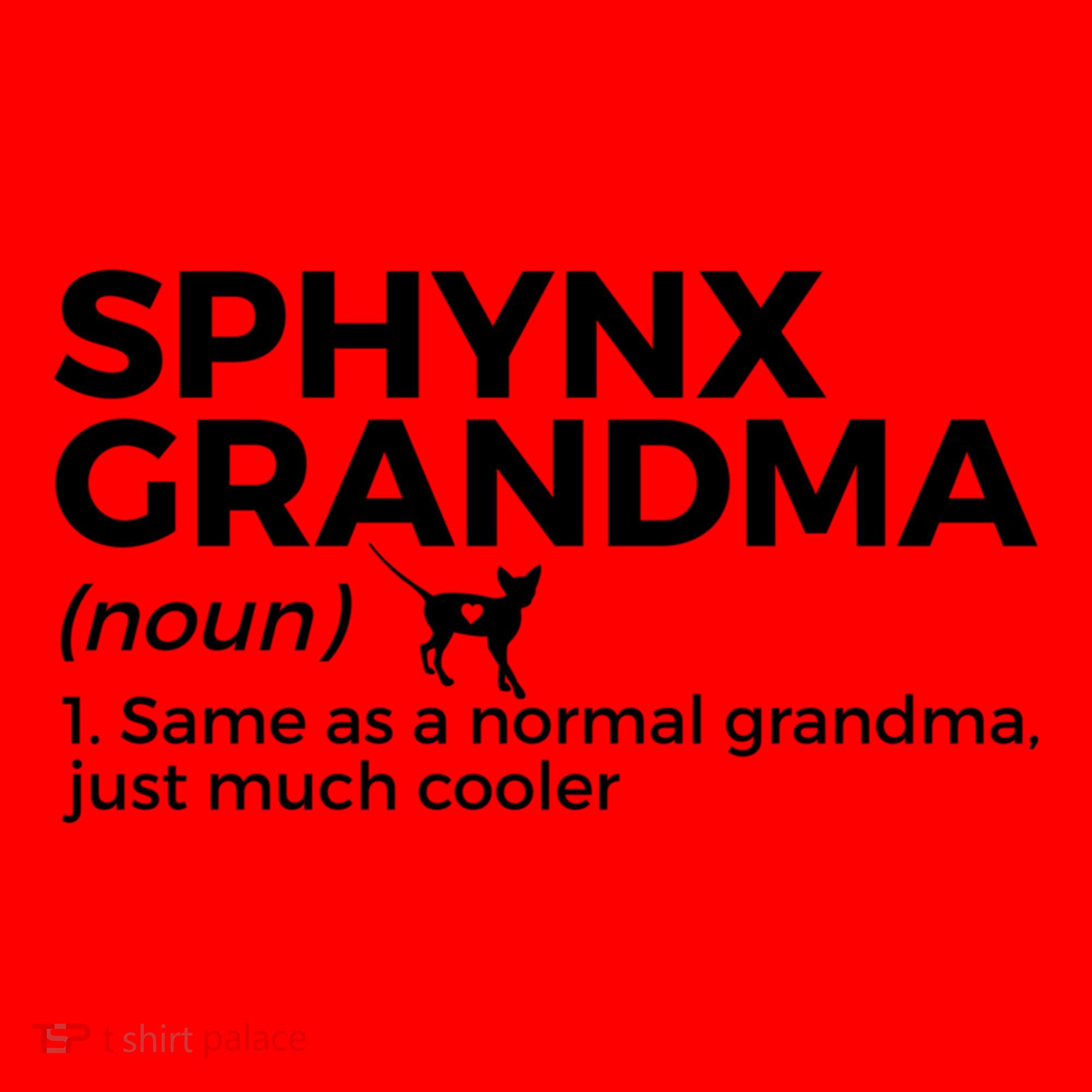 Sphynx Grandma Definition Funny Sphynx Cat Santa Hat