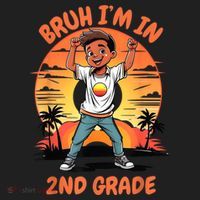 Second Grade Dabbing Boy Bruh IM In 2nd Grade Students Women's Sweatshirt thumb 2