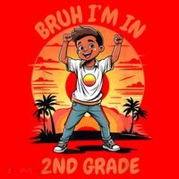 Second Grade Dabbing Boy Bruh IM In 2nd Grade Students Santa Hat thumb 1