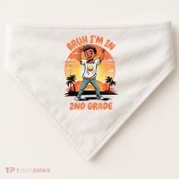 Second Grade Dabbing Boy Bruh IM In 2nd Grade Students USA-Made Doggie Bandana thumb 0