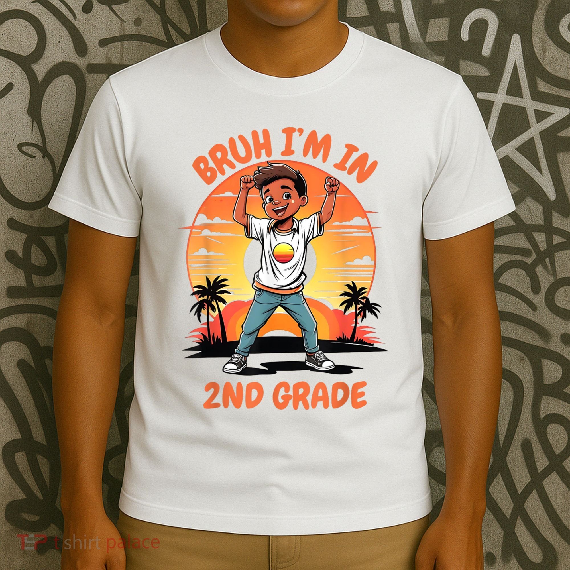 Second Grade Dabbing Boy Bruh IM In 2nd Grade Students T-Shirt