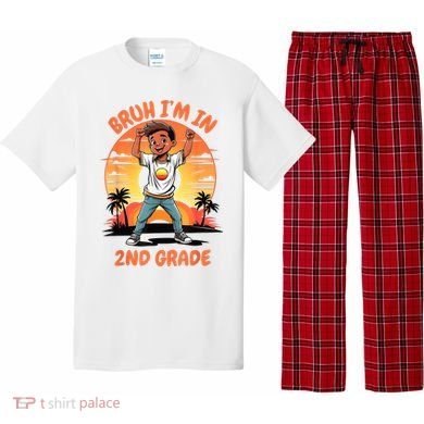 Second Grade Dabbing Boy Bruh IM In 2nd Grade Students Pajama Set