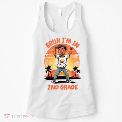 Second Grade Dabbing Boy Bruh IM In 2nd Grade Students Women's Tank Top