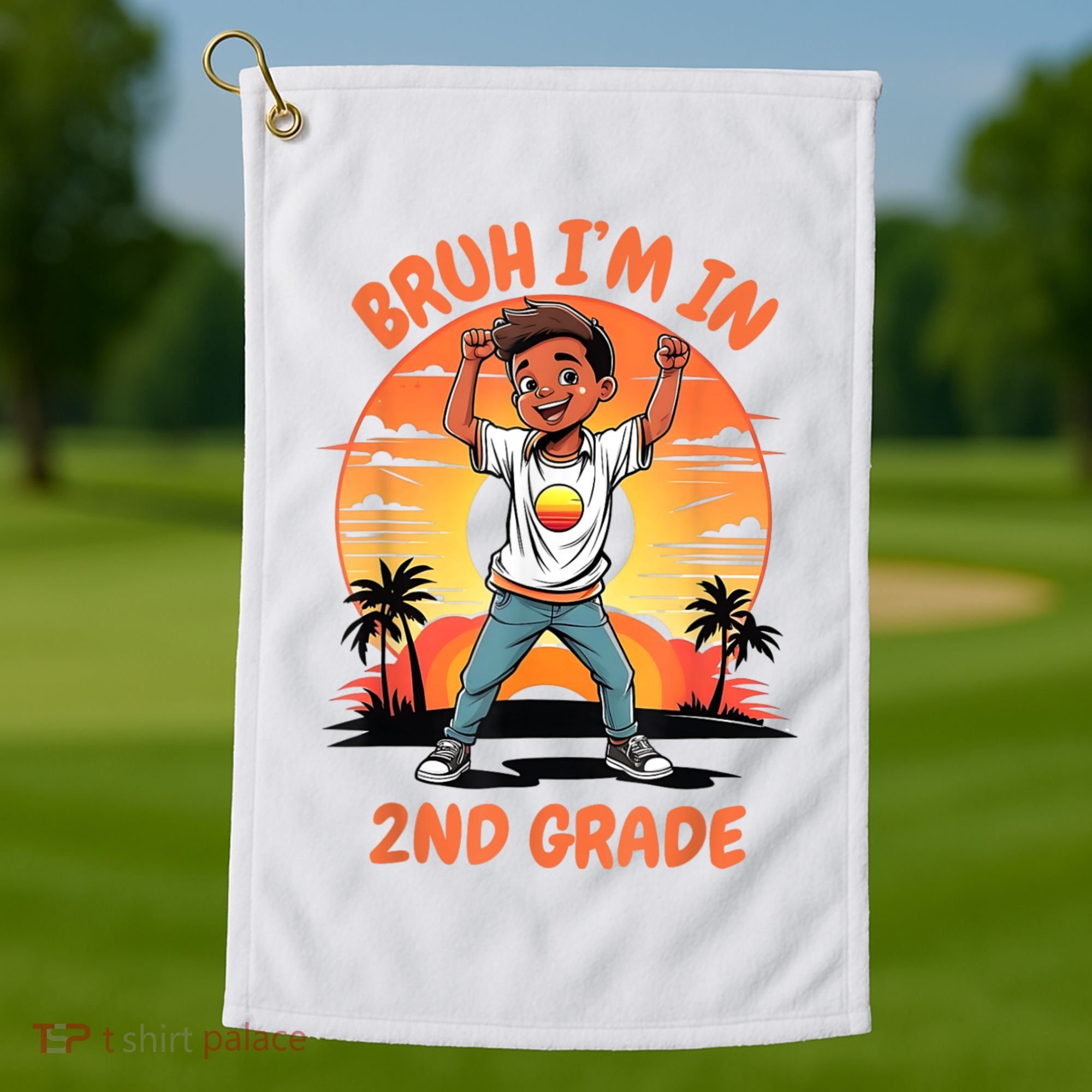 Second Grade Dabbing Boy Bruh IM In 2nd Grade Students Golf Towel