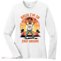 Second Grade Dabbing Boy Bruh IM In 2nd Grade Students Women's Long Sleeve Shirt thumb 0