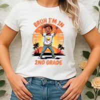 Second Grade Dabbing Boy Bruh IM In 2nd Grade Students Women's T-Shirt thumb 2