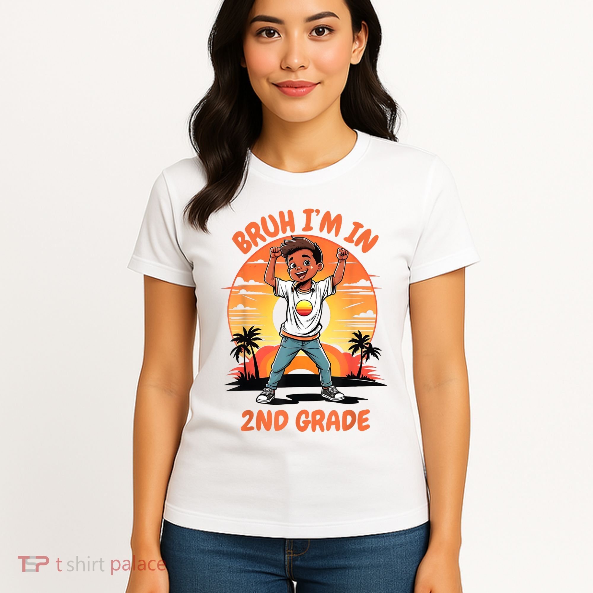 Second Grade Dabbing Boy Bruh IM In 2nd Grade Students Women's T-Shirt