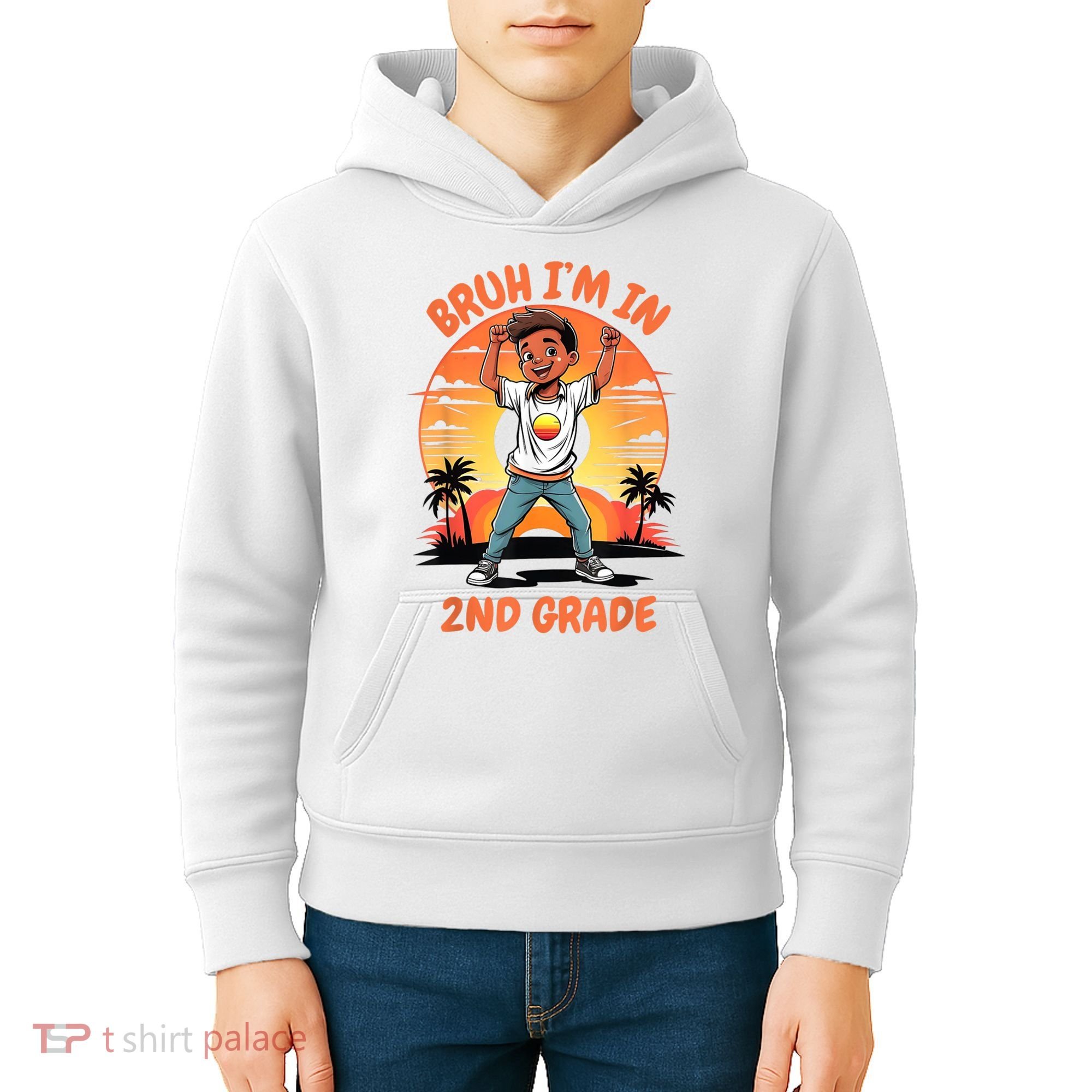 Second Grade Dabbing Boy Bruh IM In 2nd Grade Students Kids Hoodie