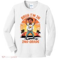 Second Grade Dabbing Boy Bruh IM In 2nd Grade Students Kids Long Sleeve Shirt thumb 0
