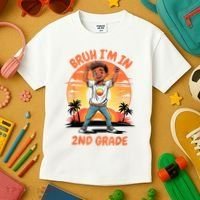 Second Grade Dabbing Boy Bruh IM In 2nd Grade Students Kids T-Shirt thumb 3