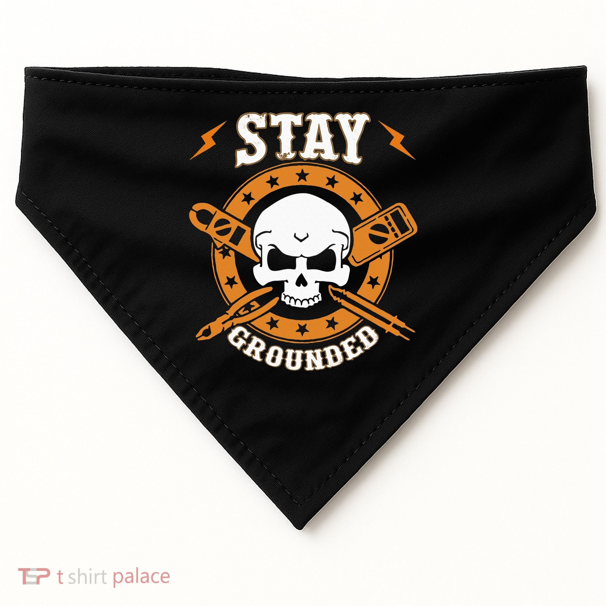 Stay Grounded Electric Electrical Electrician USA-Made Doggie Bandana