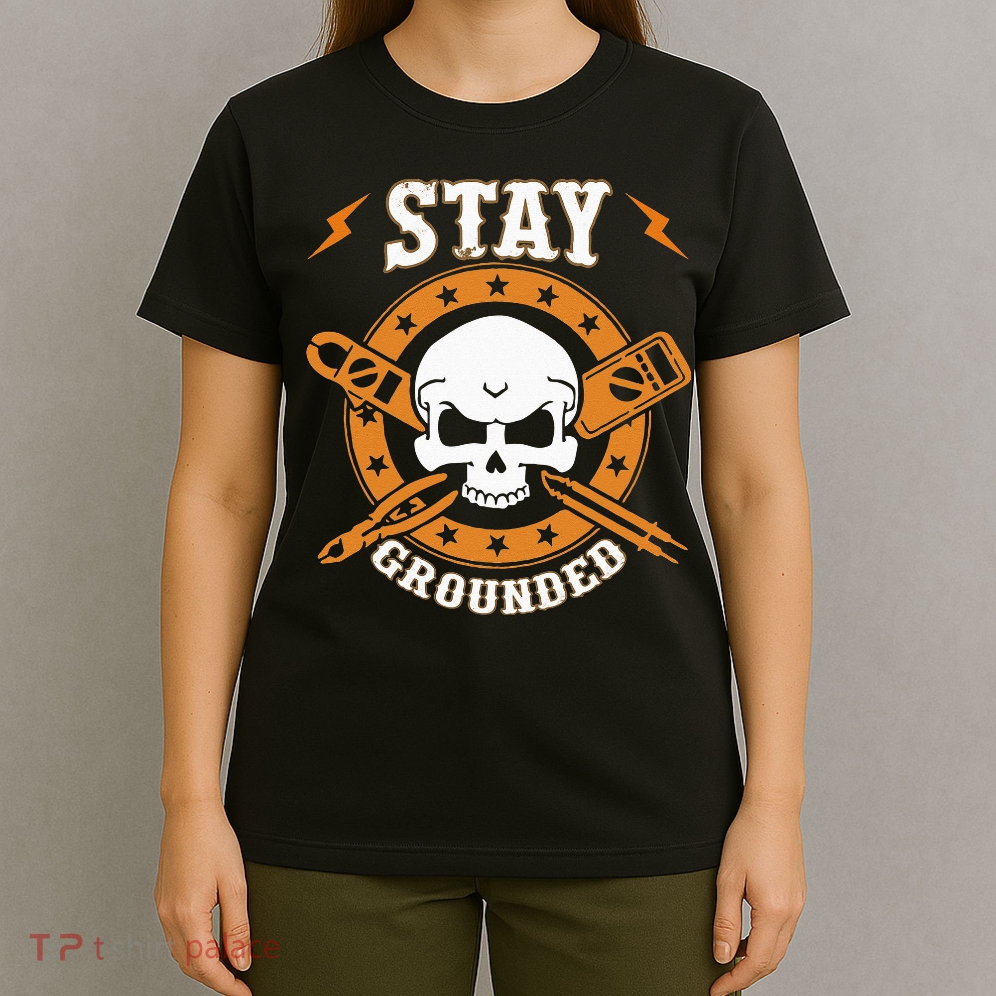 Stay Grounded Electric Electrical Electrician T-Shirt