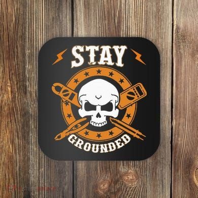 Stay Grounded Electric Electrical Electrician Coaster