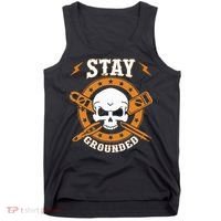 Stay Grounded Electric Electrical Electrician Tank Top thumb 0