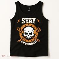 Stay Grounded Electric Electrical Electrician Tank Top thumb 2